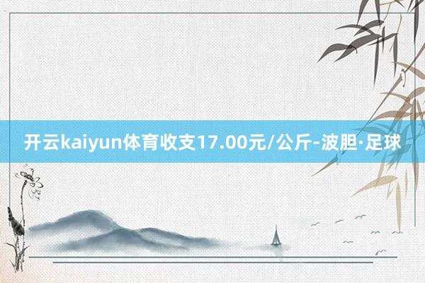 开云kaiyun体育收支17.00元/公斤-波胆·足球
