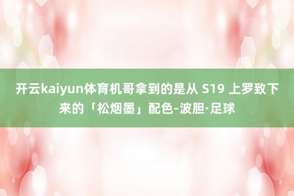 开云kaiyun体育机哥拿到的是从 S19 上罗致下来的「松烟墨」配色-波胆·足球