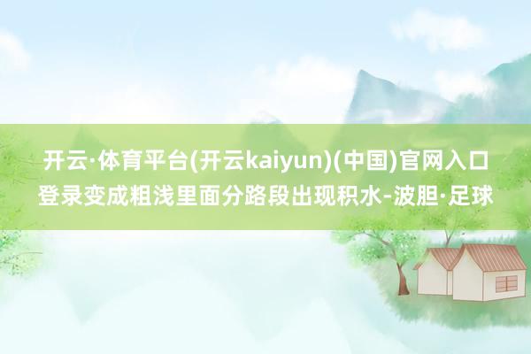 开云·体育平台(开云kaiyun)(中国)官网入口登录变成粗浅里面分路段出现积水-波胆·足球