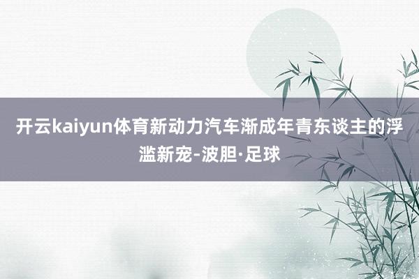 开云kaiyun体育新动力汽车渐成年青东谈主的浮滥新宠-波胆·足球