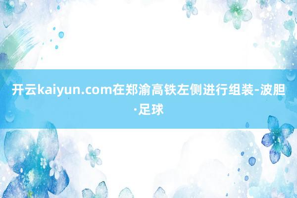 开云kaiyun.com在郑渝高铁左侧进行组装-波胆·足球