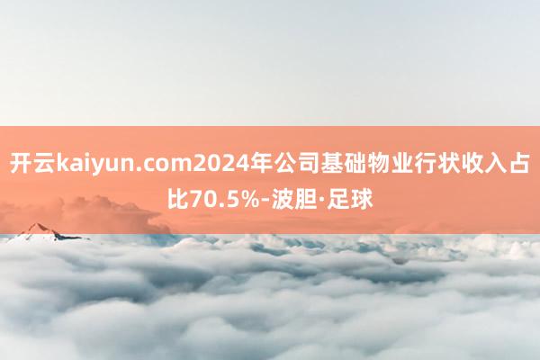 开云kaiyun.com2024年公司基础物业行状收入占比70.5%-波胆·足球