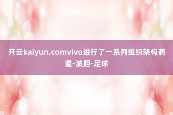 开云kaiyun.comvivo进行了一系列组织架构调遣-波胆·足球