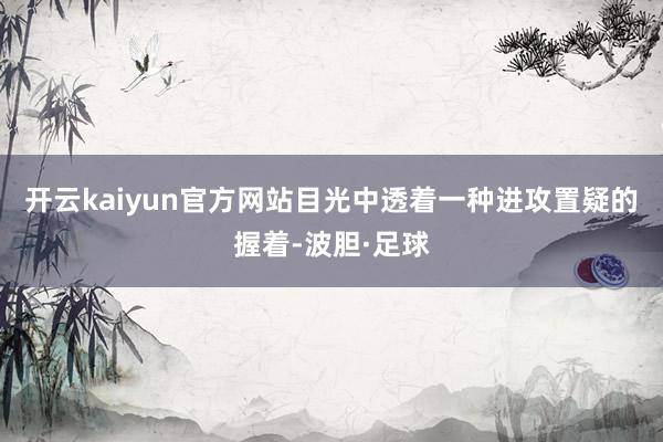 开云kaiyun官方网站目光中透着一种进攻置疑的握着-波胆·足球
