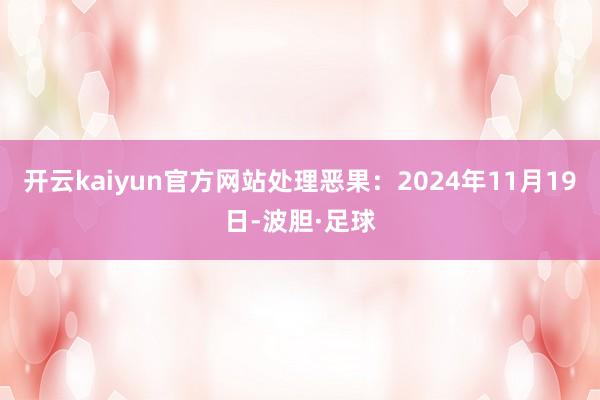 开云kaiyun官方网站处理恶果：2024年11月19日-波胆·足球