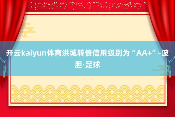 开云kaiyun体育洪城转债信用级别为“AA+”-波胆·足球