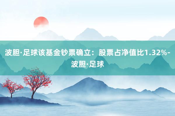 波胆·足球该基金钞票确立：股票占净值比1.32%-波胆·足球