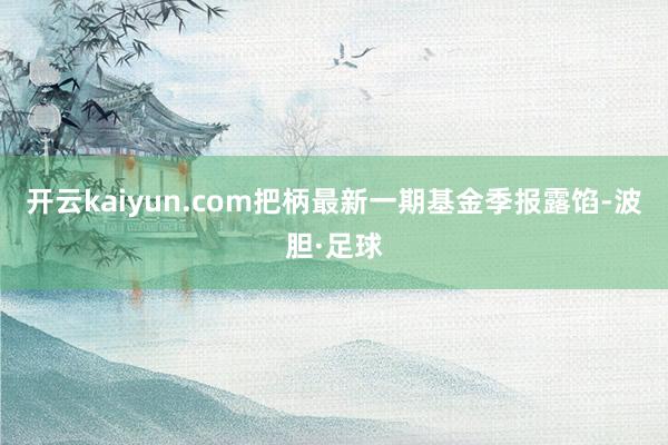 开云kaiyun.com把柄最新一期基金季报露馅-波胆·足球