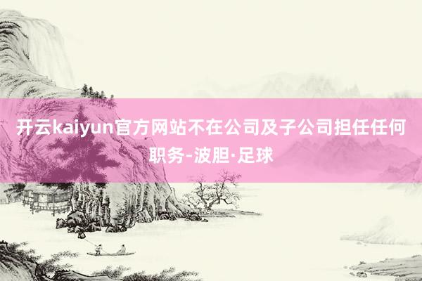 开云kaiyun官方网站不在公司及子公司担任任何职务-波胆·足球