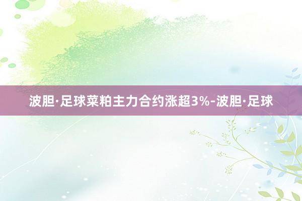 波胆·足球菜粕主力合约涨超3%-波胆·足球