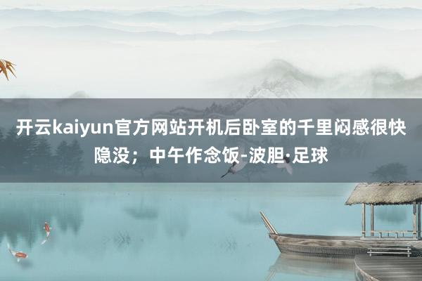 开云kaiyun官方网站开机后卧室的千里闷感很快隐没；中午作念饭-波胆·足球