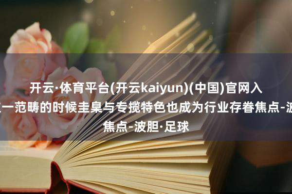 开云·体育平台(开云kaiyun)(中国)官网入口登录这一范畴的时候圭臬与专揽特色也成为行业存眷焦点-波胆·足球