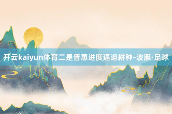 开云kaiyun体育二是普惠进度逼迫耕种-波胆·足球