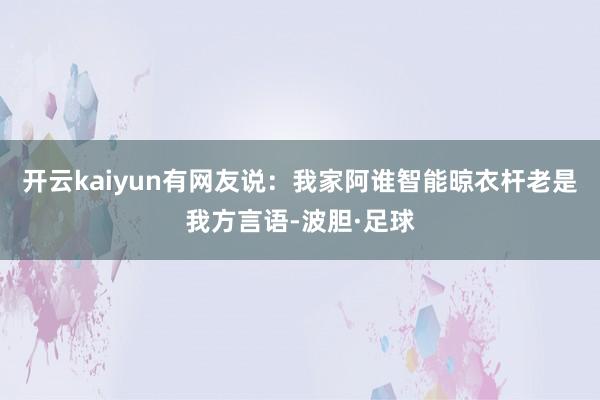 开云kaiyun有网友说：我家阿谁智能晾衣杆老是我方言语-波胆·足球