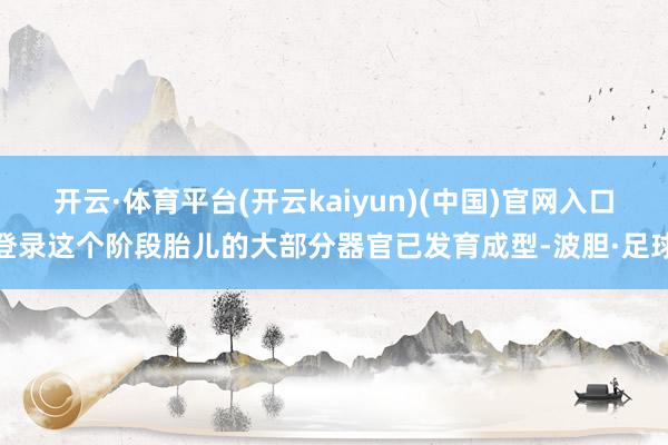 开云·体育平台(开云kaiyun)(中国)官网入口登录这个阶段胎儿的大部分器官已发育成型-波胆·足球