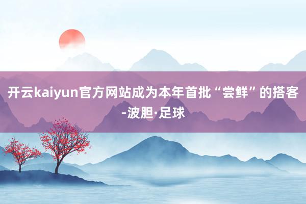 开云kaiyun官方网站成为本年首批“尝鲜”的搭客-波胆·足球