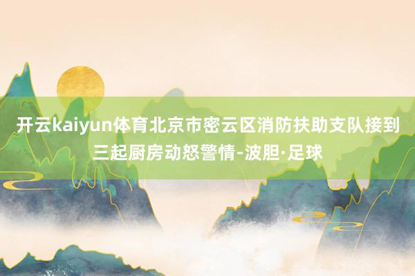 开云kaiyun体育北京市密云区消防扶助支队接到三起厨房动怒警情-波胆·足球