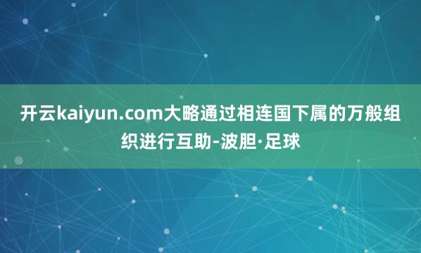 开云kaiyun.com大略通过相连国下属的万般组织进行互助-波胆·足球