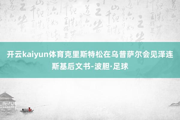开云kaiyun体育克里斯特松在乌普萨尔会见泽连斯基后文书-波胆·足球