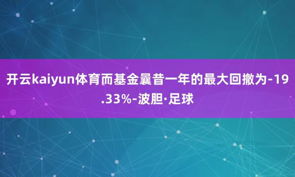 开云kaiyun体育而基金曩昔一年的最大回撤为-19.33%-波胆·足球